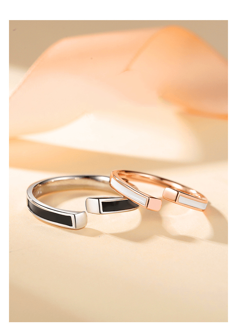 Simple Love S925 Sterling Silver Couple Ring