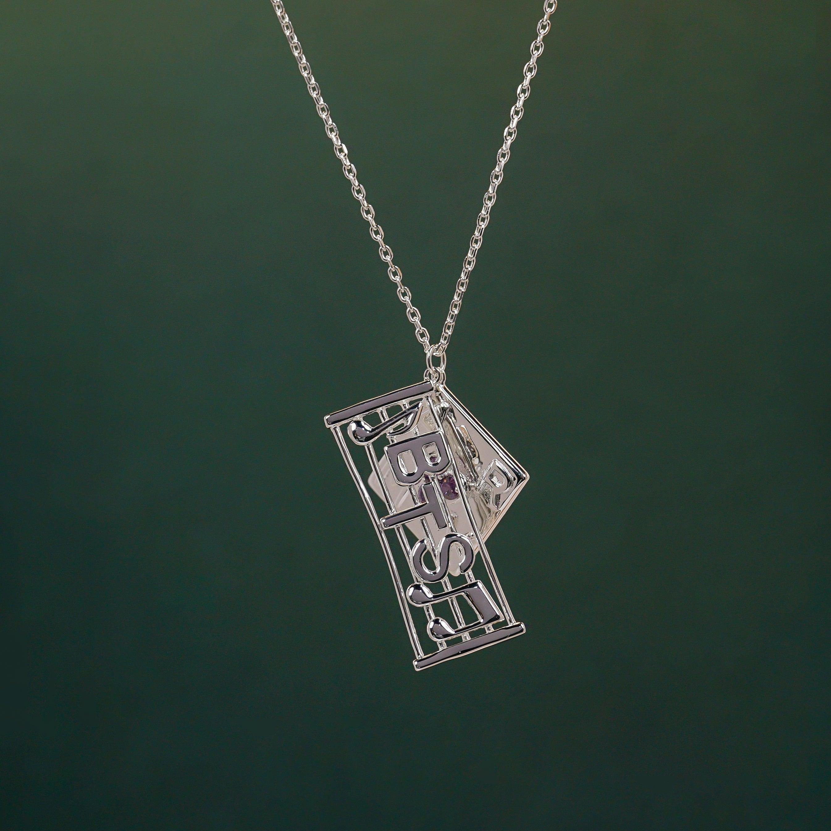 BTS×ARMY fans purple love S925 sterling silver natural amethyst necklace-BlingRunway