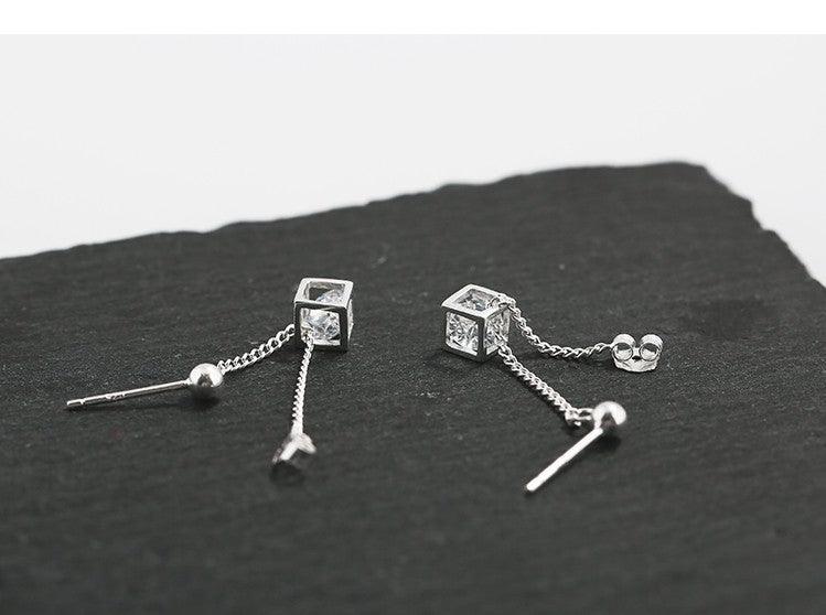 Bling Runway square geometric earrings zircon earrings fashion jewelry