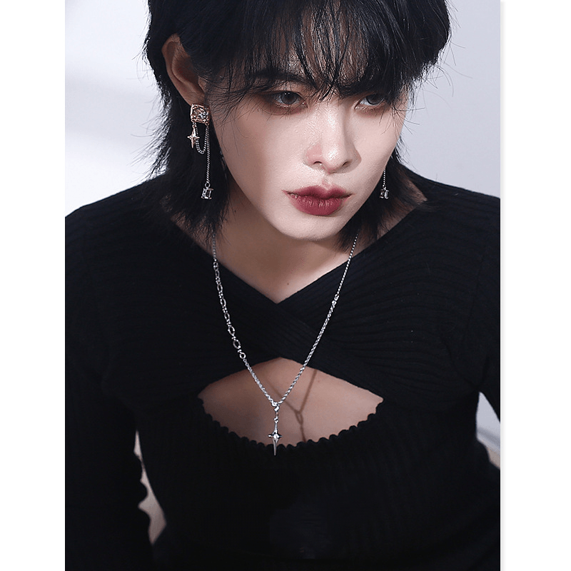 Heart Four-pointed Star Layered Fashion Necklace